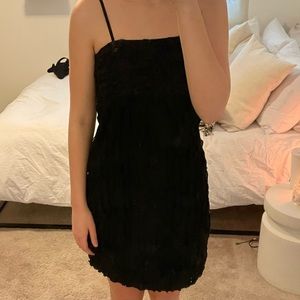 black tight mini dress